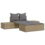 Doppel-Liegestuhl mit beigen Kunststoff-Rattan-Kissen. von , Liegen - Ref: Foro24-368392, Preis: 297,16 €, Rabatt: %