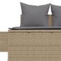 Double sun lounger with beige synthetic rattan cushions by , Loungers - Ref: Foro24-368392, Price: 297,16 €, Discount: %