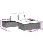 Double sun lounger with beige synthetic rattan cushions by , Loungers - Ref: Foro24-368392, Price: 309,75 €, Discount: %