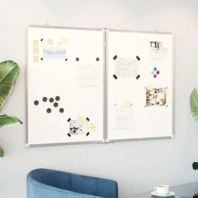 Folding magnetic whiteboard aluminum 120x100x1.7 cm by , Exhibition panels - Ref: Foro24-4005357, Price: 57,09 €, Discount: %