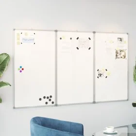 Folding magnetic whiteboard aluminum 180x80x1.7 cm by , Exhibition panels - Ref: Foro24-4005362, Price: 67,57 €, Discount: %