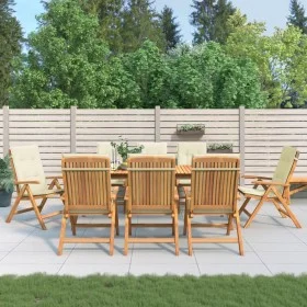 Reclining garden chairs and 8 solid teak wood cushions by , Garden chairs - Ref: Foro24-3196525, Price: 1,00 €, Discount: %