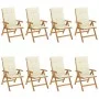 Reclining garden chairs and 8 solid teak wood cushions by , Garden chairs - Ref: Foro24-3196525, Price: 1,00 €, Discount: %