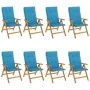 Sillas de jardín reclinables y cojines 8 uds madera maciza teca by , Garden chairs - Ref: Foro24-3196527, Price: 1,00 €, Disc...