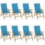 Sillas de jardín reclinables y cojines 8 uds madera maciza teca by , Garden chairs - Ref: Foro24-3196527, Price: 1,00 €, Disc...