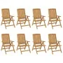 Sillas de jardín reclinables y cojines 8 uds madera maciza teca by , Garden chairs - Ref: Foro24-3196527, Price: 1,00 €, Disc...