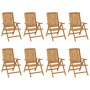 Sillas de jardín reclinables y cojines 8 uds madera maciza teca by , Garden chairs - Ref: Foro24-3196527, Price: 1,00 €, Disc...