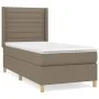 Box spring bed with gray taupe fabric mattress 90x190 cm by , Beds and slatted bases - Ref: Foro24-3132037, Price: 360,53 €, ...