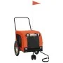 Bicycle pet trailer, iron frame, Oxford fabric, orange and black. by , pet strollers - Ref: Foro24-94019, Price: 118,77 €, Di...