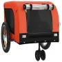 Bicycle pet trailer, iron frame, Oxford fabric, orange and black. by , pet strollers - Ref: Foro24-94019, Price: 118,77 €, Di...