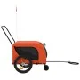 Bicycle pet trailer, iron frame, Oxford fabric, orange and black. by , pet strollers - Ref: Foro24-94019, Price: 118,77 €, Di...