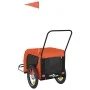 Bicycle pet trailer, iron frame, Oxford fabric, orange and black. by , pet strollers - Ref: Foro24-94019, Price: 118,77 €, Di...