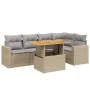 Garden sofa set with 6-piece synthetic rattan beige cushions by , Garden sets - Ref: Foro24-3271304, Price: 422,73 €, Discoun...