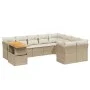 Garden sofa set with beige cushions, 10 pieces, made of synthetic rattan. by , Garden sets - Ref: Foro24-3271016, Price: 698,...