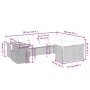 Gartensofa-Set mit 10-teiligen beigen Kissen aus synthetischem Rattan. von , Gartensets - Ref: Foro24-3271016, Preis: 696,39 ...