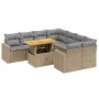 Garden sofa set 9 pieces with beige synthetic rattan cushions by , Garden sets - Ref: Foro24-3271241, Price: 595,96 €, Discou...