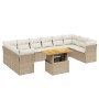 Gartensofa-Set 11-teilig mit beigen Polstern aus synthetischem Rattan von , Gartensets - Ref: Foro24-3271023, Preis: 731,28 €...