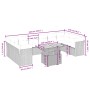 Gartensofa-Set 11-teilig mit beigen Polstern aus synthetischem Rattan von , Gartensets - Ref: Foro24-3271023, Preis: 731,28 €...