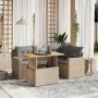 Garden sofa set with 5-piece synthetic rattan beige cushions by , Garden sets - Ref: Foro24-3271297, Price: 371,85 €, Discoun...