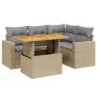 Garden sofa set with 5-piece synthetic rattan beige cushions by , Garden sets - Ref: Foro24-3271297, Price: 371,85 €, Discoun...
