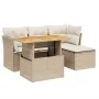 Gartensofa-Set mit 6-teiligen Kissen aus synthetischem Rattan in Beige. von , Gartensets - Ref: Foro24-3270806, Preis: 413,42...