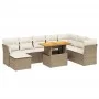 Garden sofa set 9 pieces with beige synthetic rattan cushions by , Garden sets - Ref: Foro24-3270974, Price: 632,56 €, Discou...
