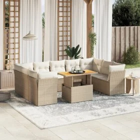 Garden sofa set with beige cushions, 10 pieces, made of synthetic rattan. by , Garden sets - Ref: Foro24-3270995, Price: 698,...