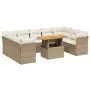 Gartensofa-Set mit 10-teiligen beigen Kissen aus synthetischem Rattan. von , Gartensets - Ref: Foro24-3270995, Preis: 698,58 ...