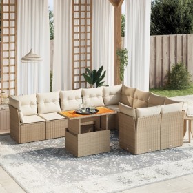 Garden sofa set with beige cushions, 10 pieces, made of synthetic rattan. by , Garden sets - Ref: Foro24-3271009, Price: 683,...