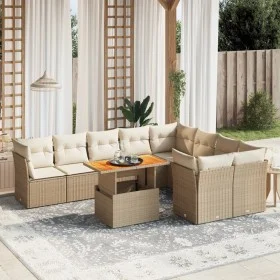 Garden sofa set with beige cushions, 10 pieces, made of synthetic rattan. by , Garden sets - Ref: Foro24-3271009, Price: 698,...