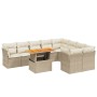 Garden sofa set with beige cushions, 10 pieces, made of synthetic rattan. by , Garden sets - Ref: Foro24-3271009, Price: 660,...
