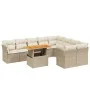Garden sofa set with beige cushions, 10 pieces, made of synthetic rattan. by , Garden sets - Ref: Foro24-3271009, Price: 698,...