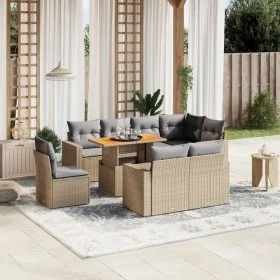 Garden sofa set 9 pieces with beige synthetic rattan cushions by , Garden sets - Ref: Foro24-3271409, Price: 624,66 €, Discou...