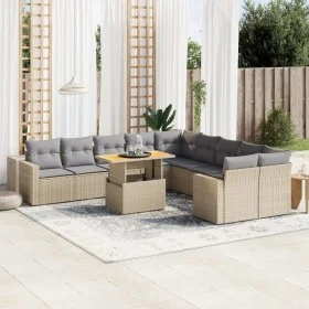 11-piece garden sofa set with beige synthetic rattan cushions by , Garden sets - Ref: Foro24-3271507, Price: 723,18 €, Discou...