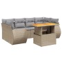 Set of 7-piece garden sofas and beige synthetic rattan cushions by , Garden sets - Ref: Foro24-3272095, Price: 488,85 €, Disc...