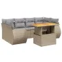 Set of 7-piece garden sofas and beige synthetic rattan cushions by , Garden sets - Ref: Foro24-3272095, Price: 503,25 €, Disc...