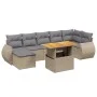 Garden sofa set with beige cushions, 8 pieces, PE rattan. by , Garden sets - Ref: Foro24-3272305, Price: 555,77 €, Discount: %