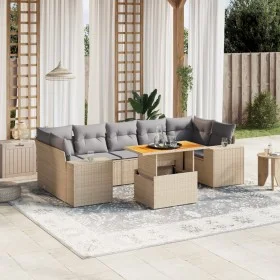 Gartensofagarnitur mit beigen Kissen, 8-teilig, aus PE-Rattan. von , Gartensets - Ref: Foro24-3272550, Preis: 576,93 €, Rabat...