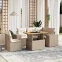 Juego de sofás jardín con cojines 6 pzas ratán sintético beige de , Conjuntos de jardín - Ref: Foro24-3272640, Precio: 488,05...