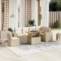 Set sofás de jardín 7 piezas y cojines ratán sintético beige de , Conjuntos de jardín - Ref: Foro24-3272661, Precio: 529,00 €...