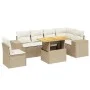 Set of 7-piece garden sofas and beige synthetic rattan cushions by , Garden sets - Ref: Foro24-3272661, Price: 529,00 €, Disc...