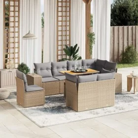 9-piece garden sofa set with beige synthetic rattan cushions by , Garden sets - Ref: Foro24-3272732, Price: 672,60 €, Discoun...