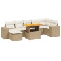 Gartensofagarnitur mit beigen Kissen, 8-teilig, aus PE-Rattan. von , Gartensets - Ref: Foro24-3272745, Preis: 555,34 €, Rabat...