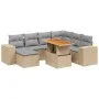 Juego de sofás de jardín con cojines beige 8 pzas ratán PE de , Conjuntos de jardín - Ref: Foro24-3272753, Precio: 543,24 €, ...