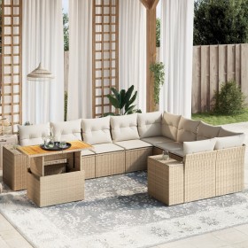 Garden sofa set with beige cushions, 10 pieces, made of synthetic rattan. by , Garden sets - Ref: Foro24-3272801, Price: 693,...