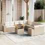 Gartensofa-Set 11-teilig mit beigen Polstern aus synthetischem Rattan von , Gartensets - Ref: Foro24-3272829, Preis: 754,69 €...