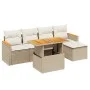 Garden sofa set with 6-piece synthetic rattan beige cushions by , Garden sets - Ref: Foro24-3273053, Price: 417,74 €, Discoun...