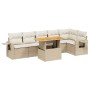 Garden set with 7 pieces of sofas and beige synthetic rattan cushions. by , Garden sets - Ref: Foro24-3271765, Price: 491,01 ...