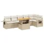 Garden set with 7 pieces of sofas and beige synthetic rattan cushions. by , Garden sets - Ref: Foro24-3271765, Price: 519,61 ...