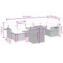 Garden sofa set with beige cushions, 8 pieces, PE rattan. by , Garden sets - Ref: Foro24-3271863, Price: 537,42 €, Discount: %